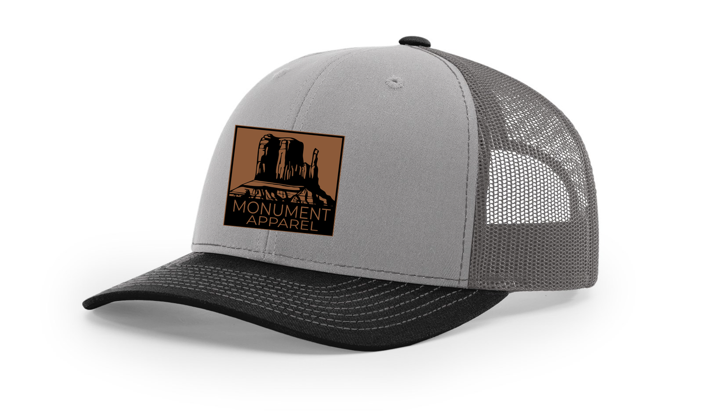 Monument Apparel Trucker Hat in Grey, Charcoal and Black